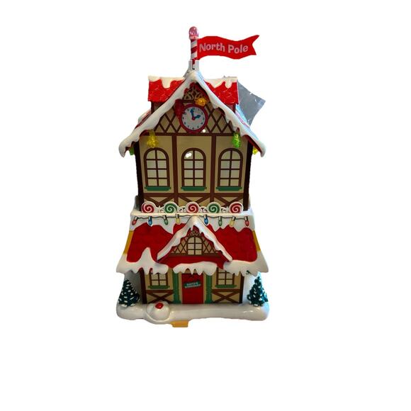 Santa's Magical Revolving Christmas Workshop North Pole Musical Lighted figure - Picture 2 of 11